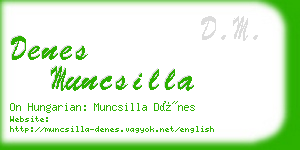 denes muncsilla business card